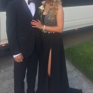 Black Prom Dress with Sequins